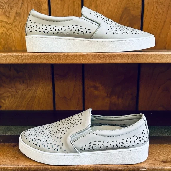 Vionic Grey Nubuck Midi Perforated Slip on Sneakers, size 7.5 38.5 - Picture 5 of 11